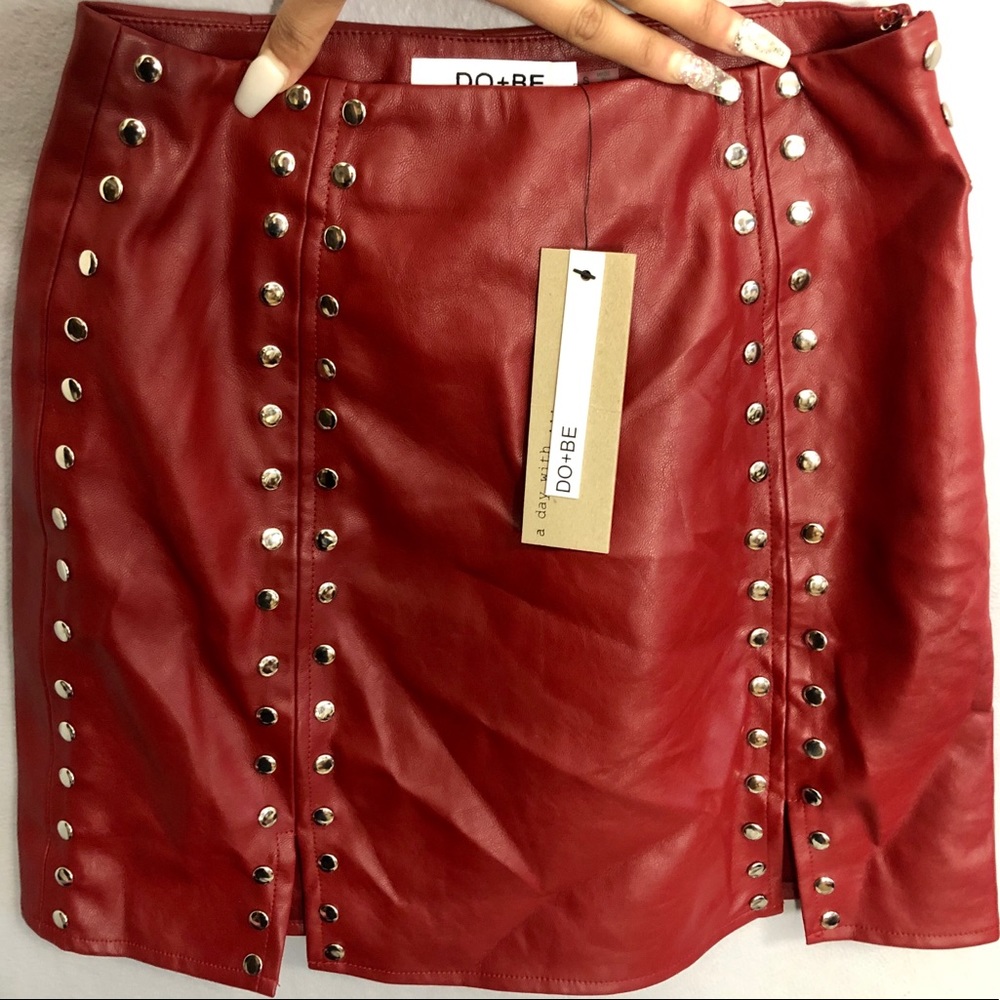Red Leather Skirt